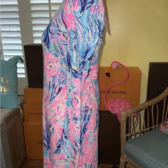 Lilly Pulitzer NWT Davie Dress Periwinkle Fan Sea Pants $98 Size XXS - Picture 3 of 11